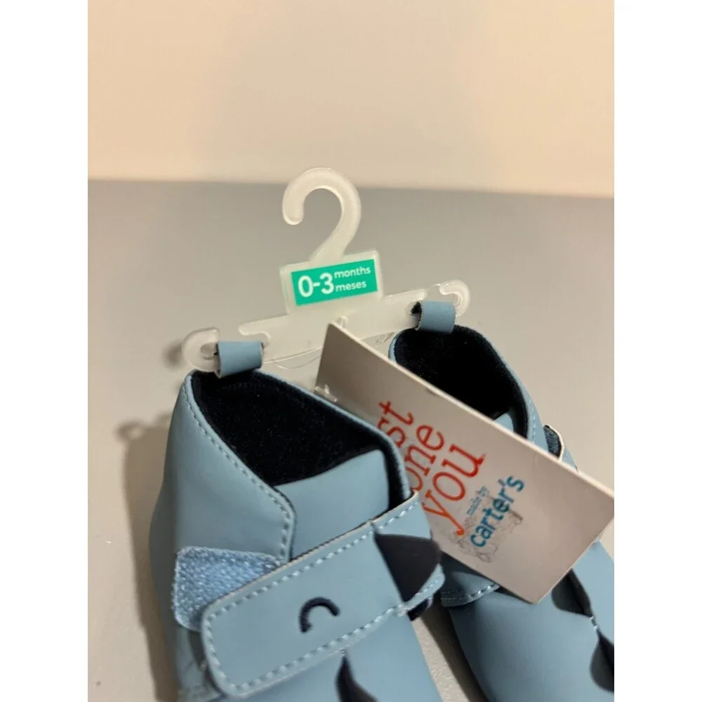 Carter's Toddlers Boy's Shoes Dinosaur Blue Size 0/3 Months
